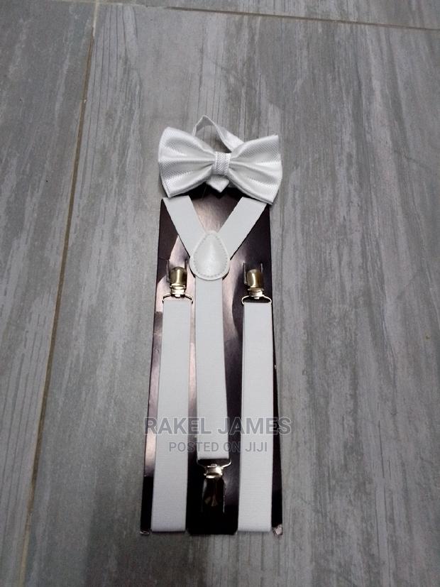 White Suspender With Bowtie - thumbnail 3