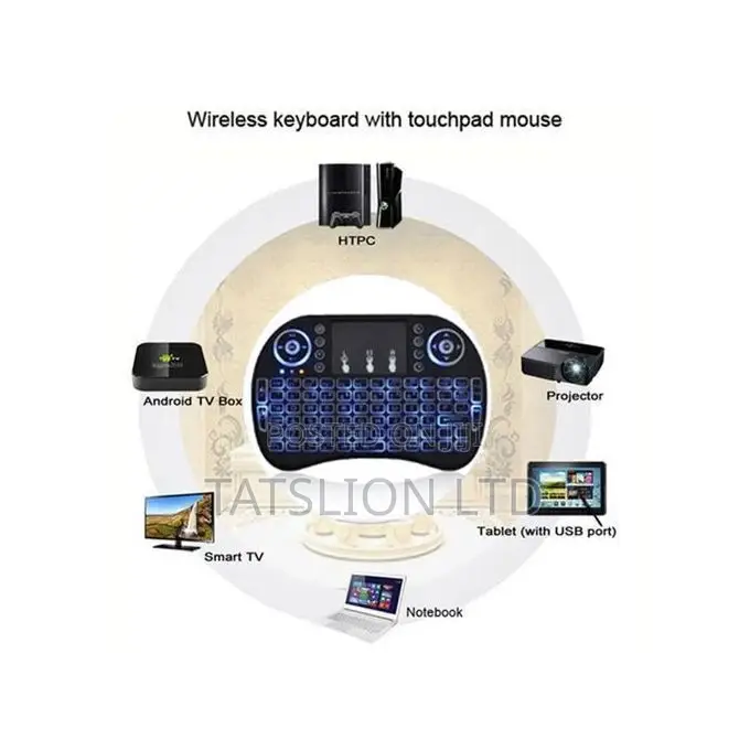 Mini Wireless Keyboard With Backlit for Andriod TV Box