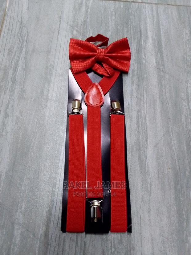 Red Suspender and Bowtie - main view