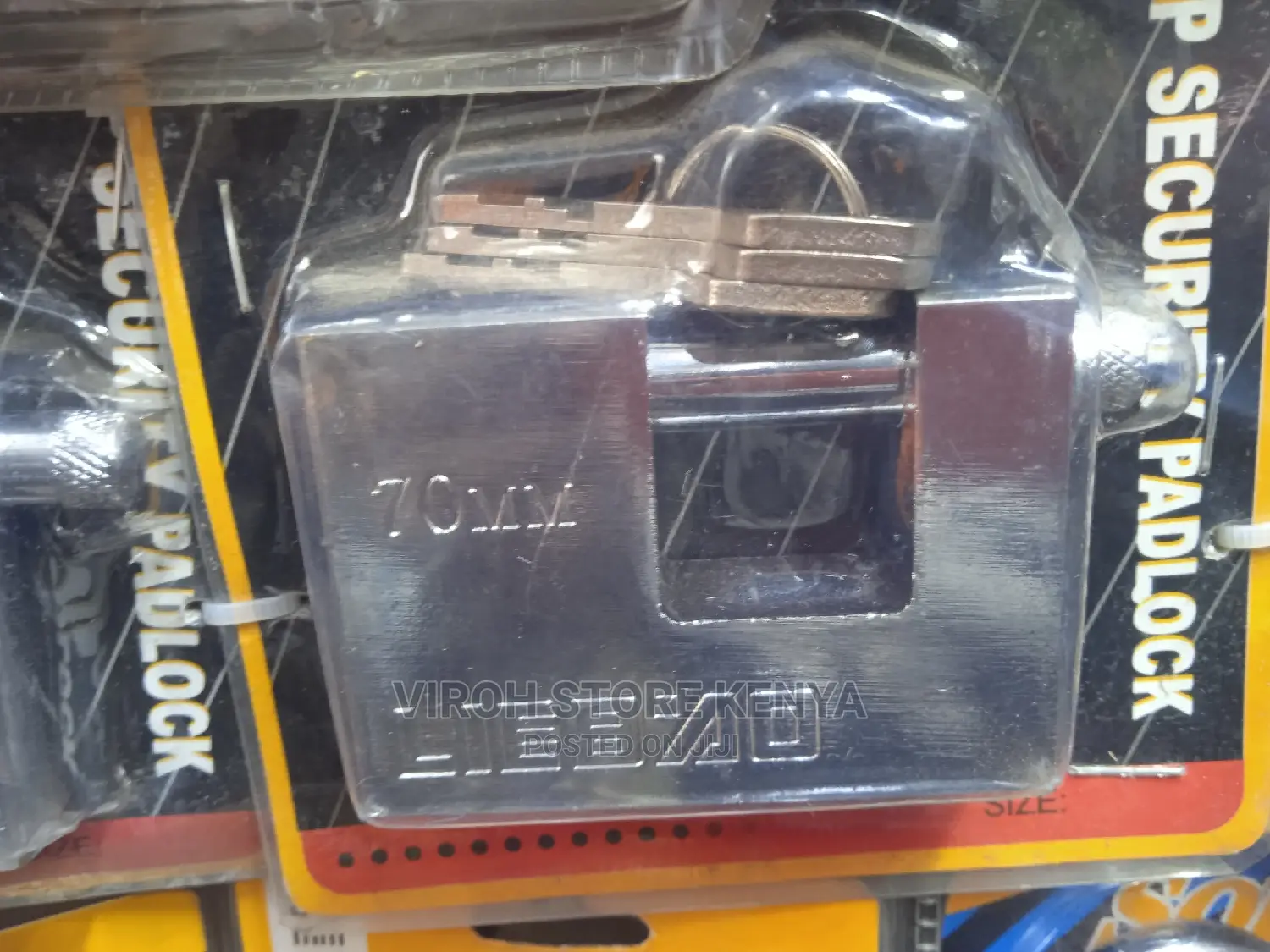 70mm Rectangular Padlock 3keys Anti-Theft Lock