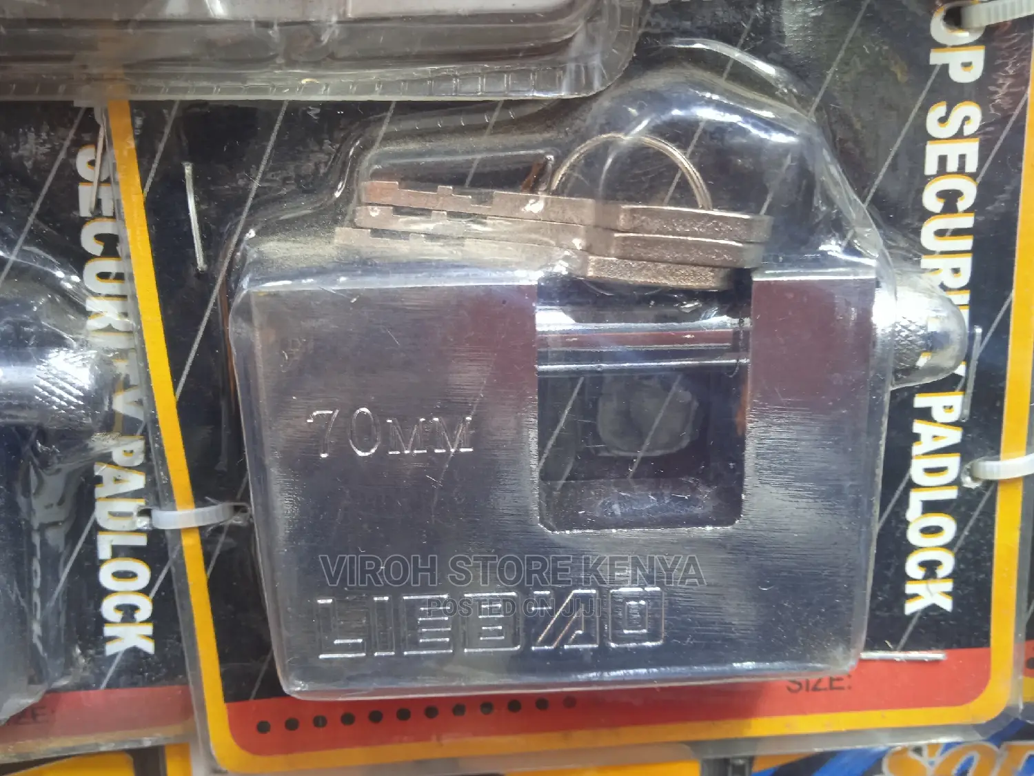 70mm Rectangular Padlock 3keys Anti-Theft Lock