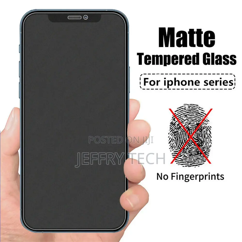 Matte Frosted Tempered Glass for iPhone 14 13 Screen Protect