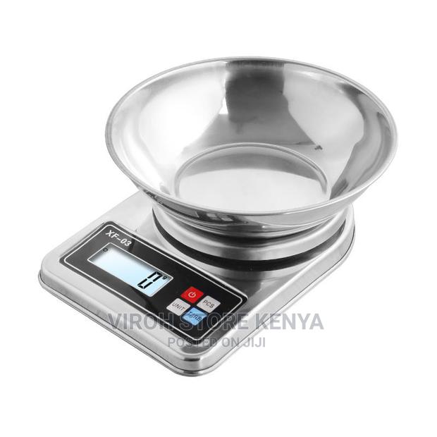 Small Digital Scale With Bowl 5kgs Stainless Steel - main view