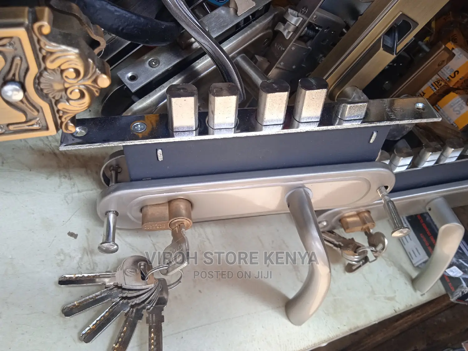 5 Pin Heavy Duty Door Lock for Steel/Wooden Doors 6 Keys