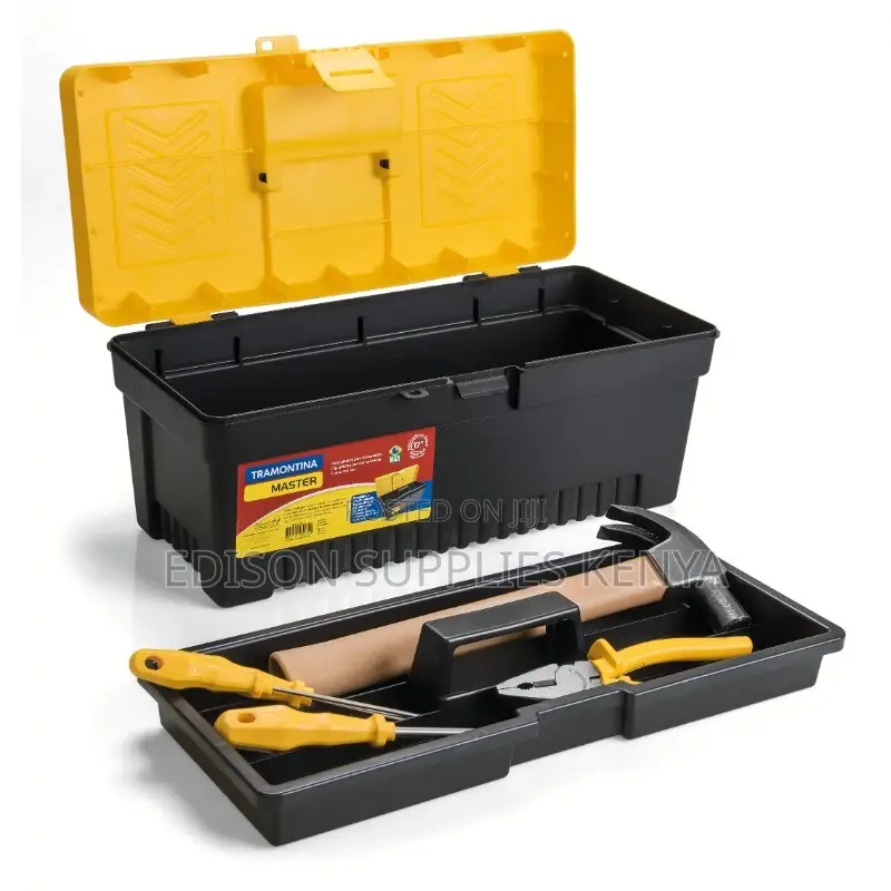Tool Box 17" Tramontina Brazil Heavy Duty Plastic Toolbox 17