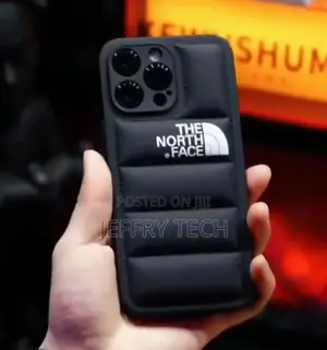 iPhone 14 Pro, the North Face Puffer Case, Black Bumper Case