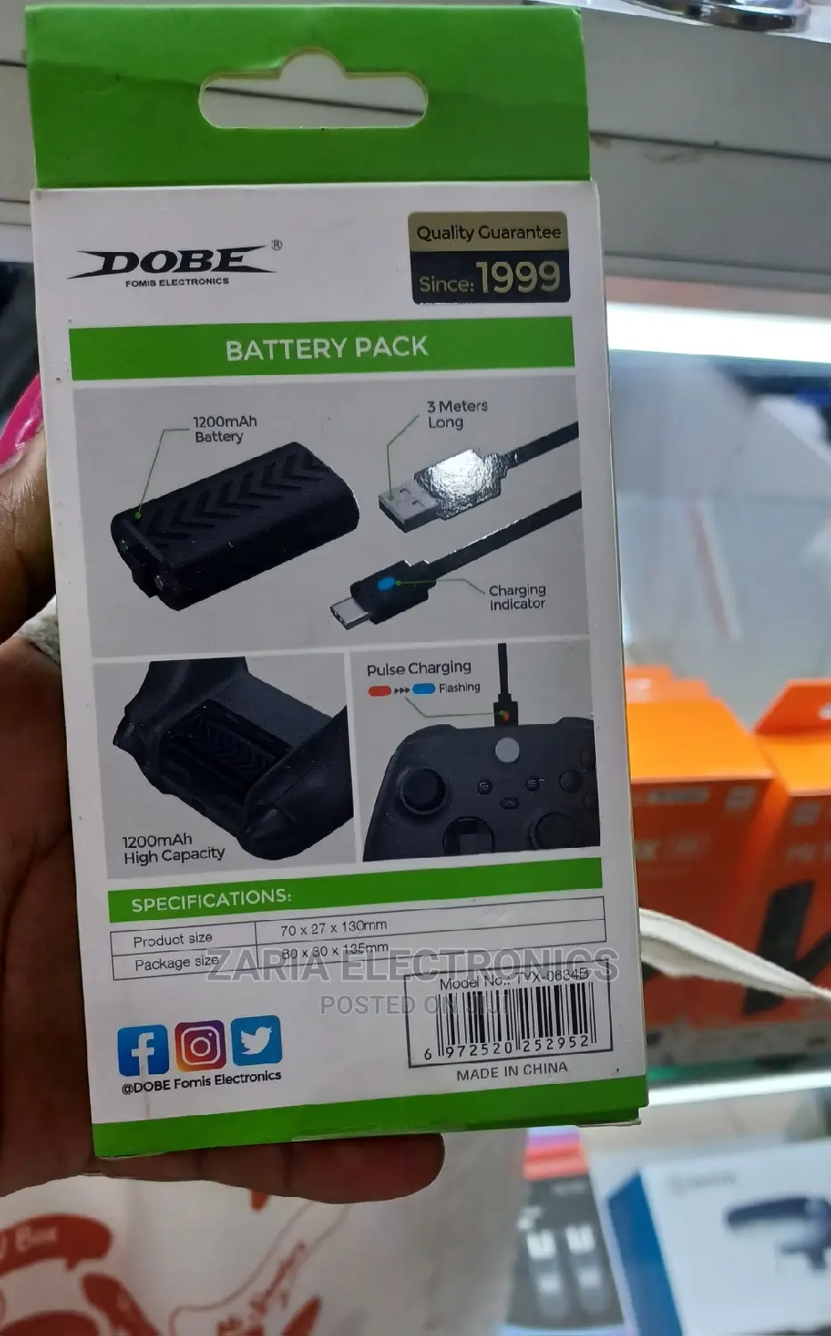 Battery Pack for Series X/S With Type C Charging Cable