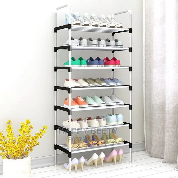 7 Tier Metallic Shoe Rack