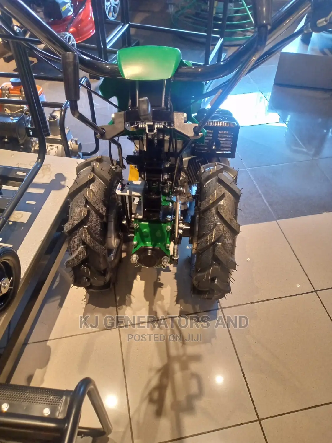 Key Start Walking Tractor With Battery and Engine Cover