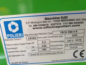 Polioeri (Italy) Concrete Mixer