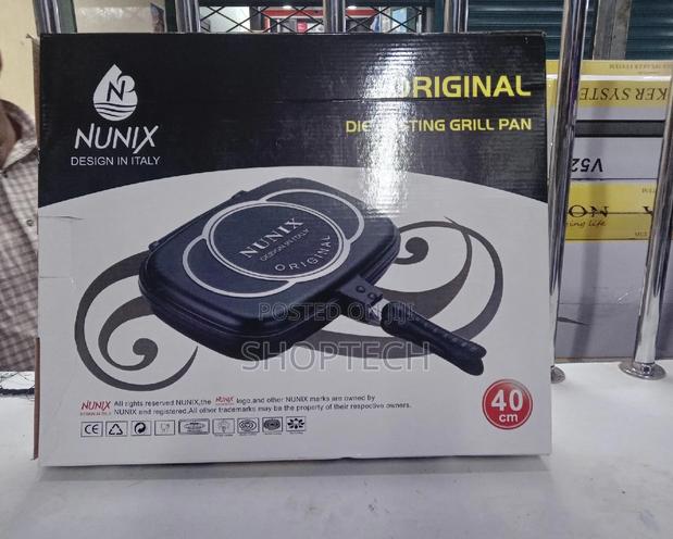 Nunix Double-Sided Frying Pan 40cm BBQ Grill Pan