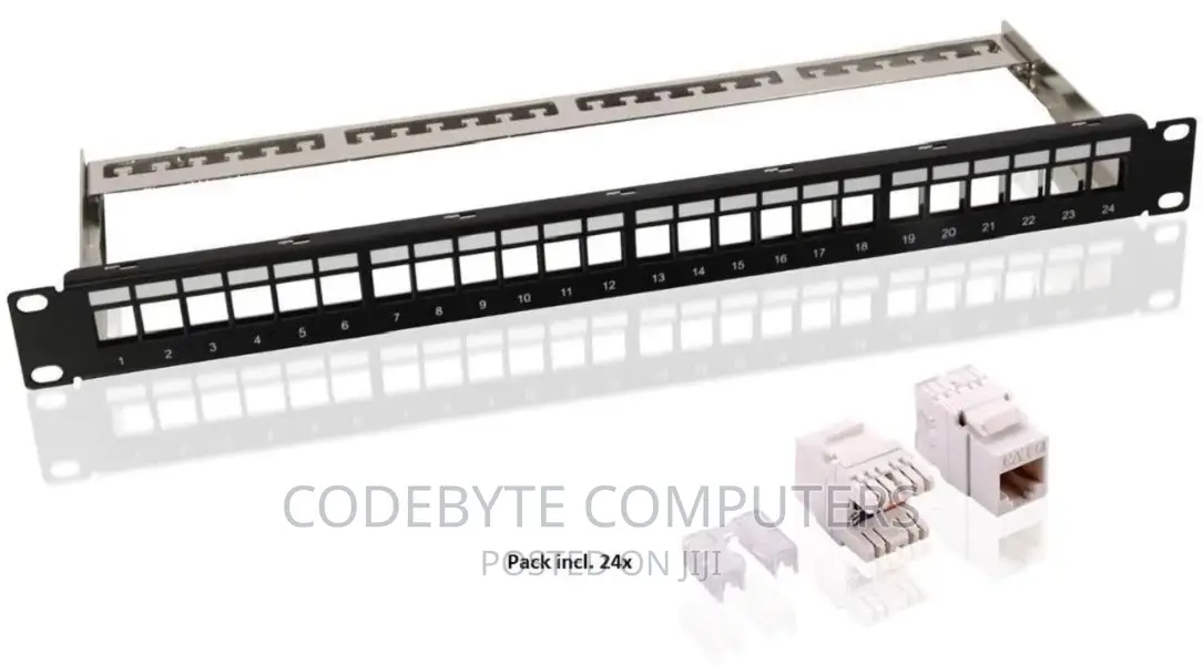 Vention Cat.6 Utp 24 Ports Keystone Patch Panel Black