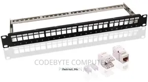 Vention Cat.6 Utp 24 Ports Keystone Patch Panel Black