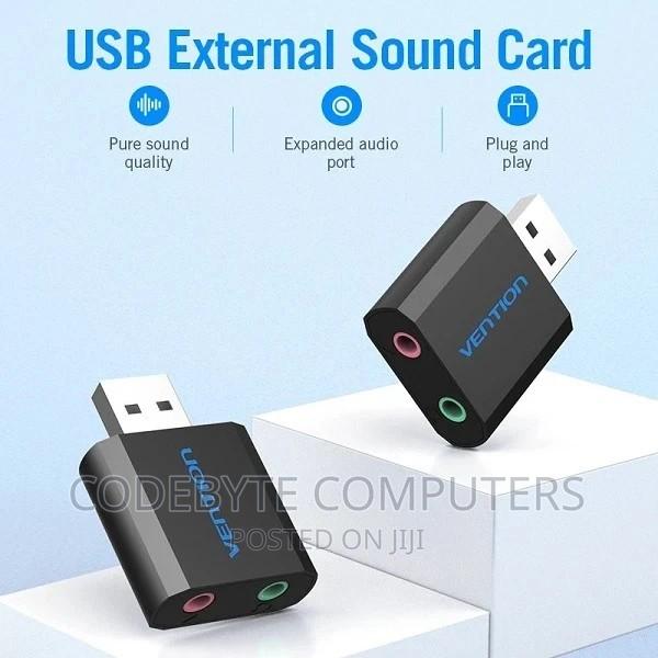 Vention Usb External Sound Card Black Metal Type