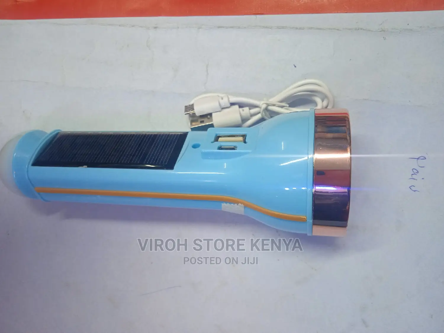 Solar Torch Multifunctional Torch With USB Cable