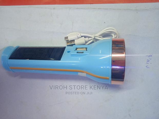 Solar Torch Multifunctional Torch With USB Cable - thumbnail 2