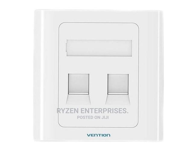 Vention 2 Port Wall Faceplate White 86 Type