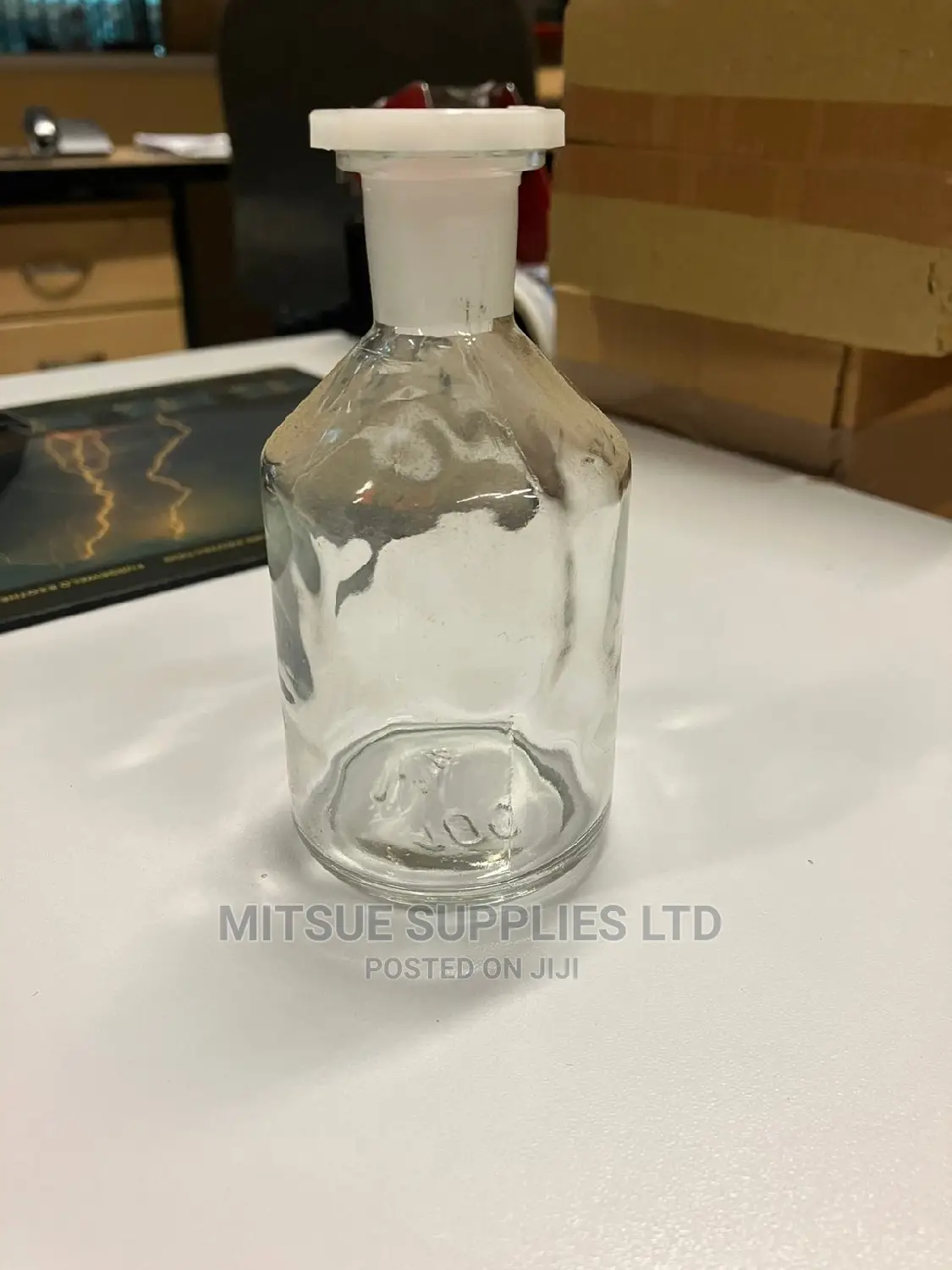 Reagent Bottle 50ml ( Clear) MBL With Plastic Stopper