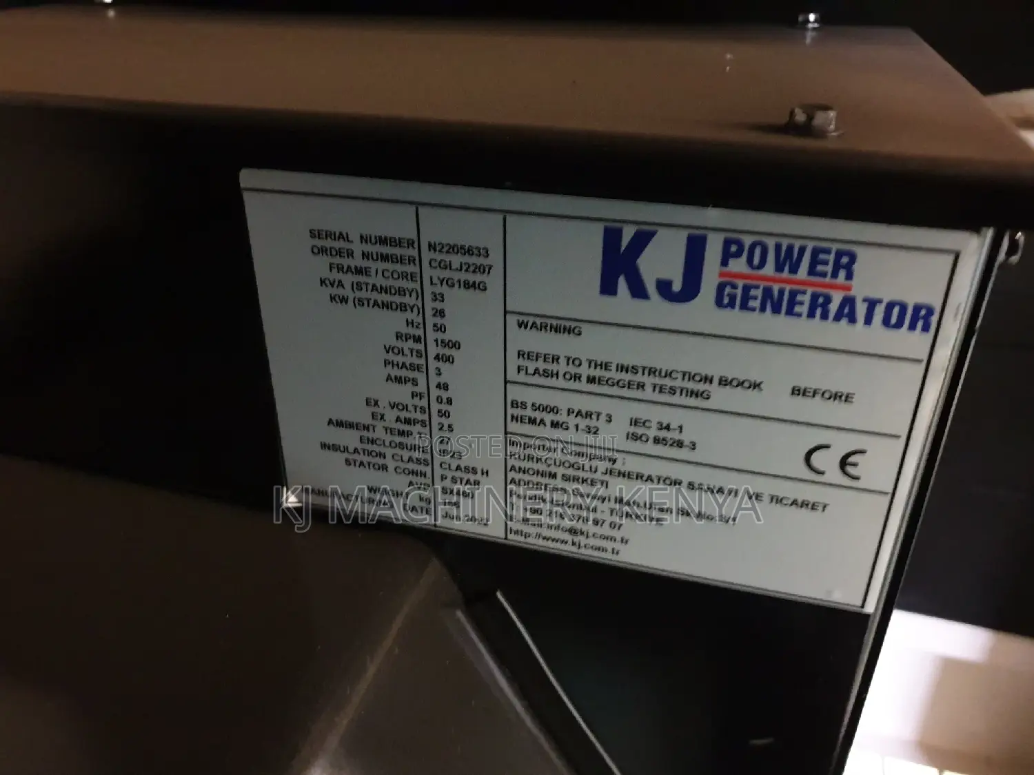 30kva Super Quality Brand New Generator - KJ Brand