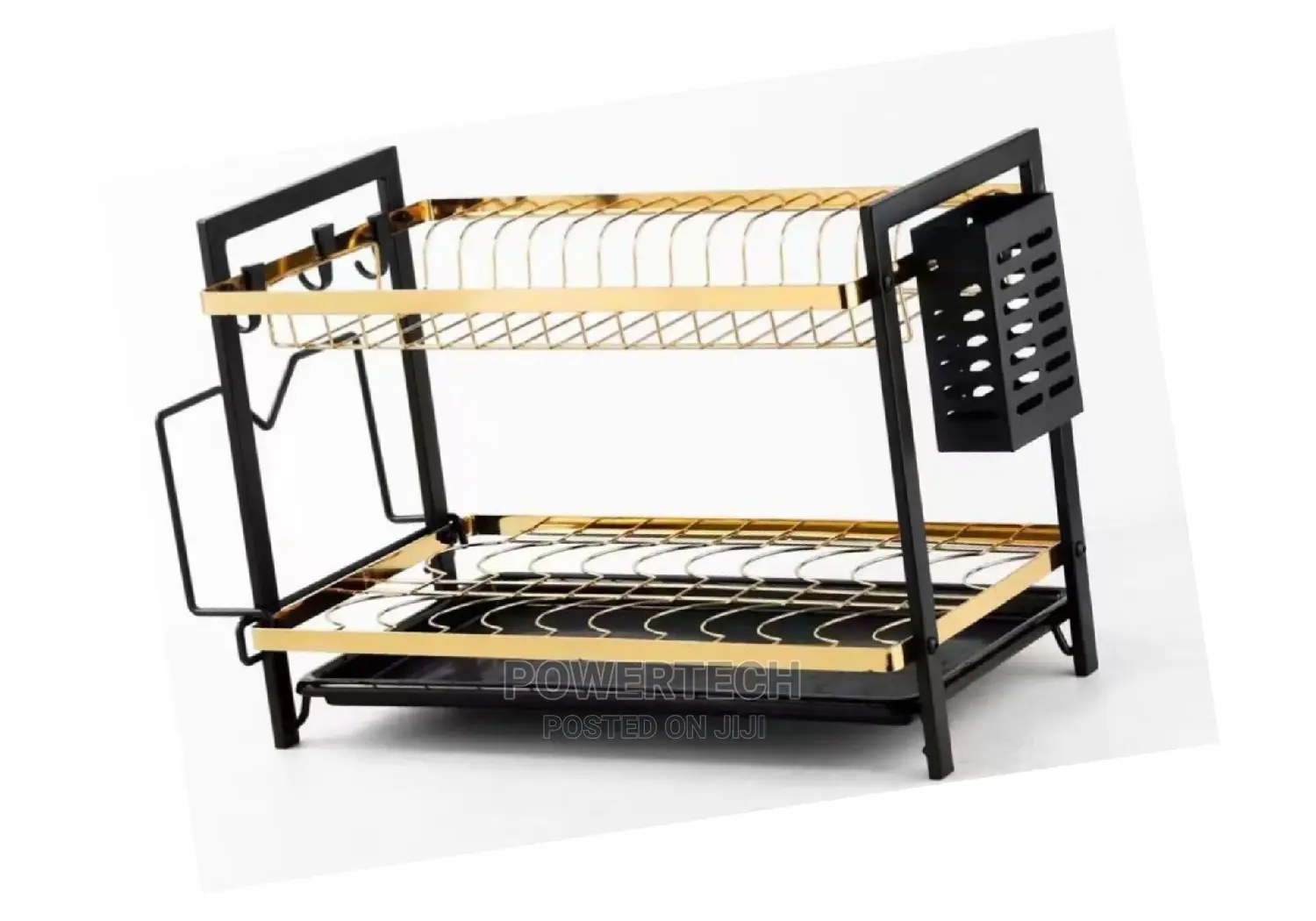 2tier Dish Rack With Cutlery Holder 