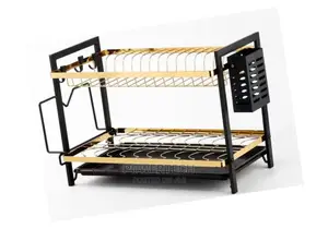2tier Dish Rack With Cutlery Holder 