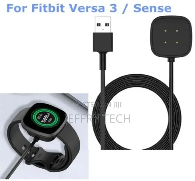 Fitbit Versa 3 / Sense USB Charging Dock Station 3ft /1ft Ca