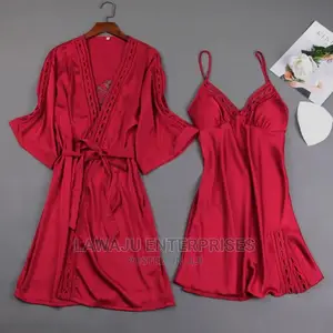 Robe Plus Nightgown /Nightdress Sleeping Lingerie Set