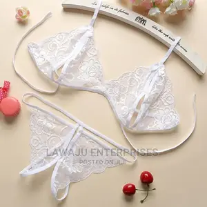 2in1 Open Crotch Panty Plus Open Nipple Bra Lingerie Set