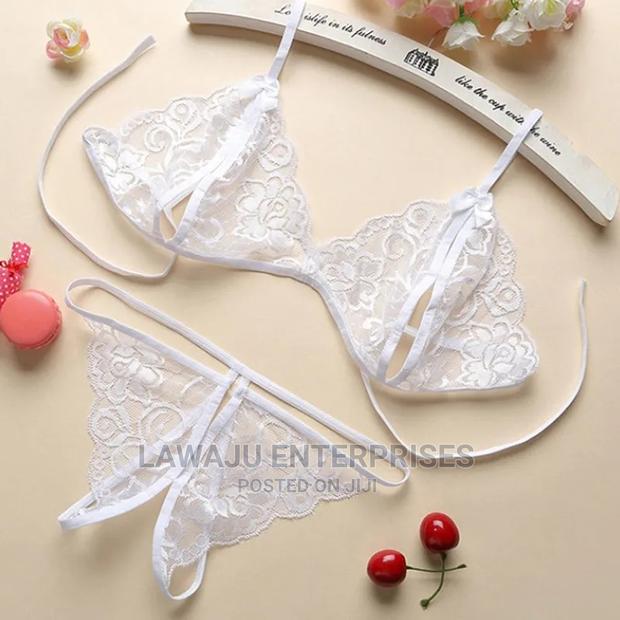 2in1 Open Crotch Panty Plus Open Nipple Bra Lingerie Set