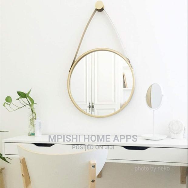Wall Mounted Metal Framed Round Mirror 40cm - thumbnail 2