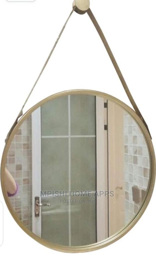 Wall Mounted Metal Framed Round Mirror 40cm - thumbnail 3