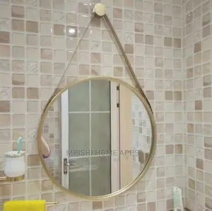 Wall Mounted Metal Framed Round Mirror 40cm