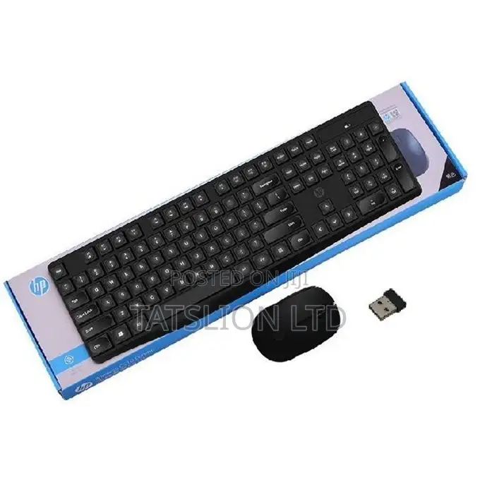 HP Fast Ultra-Slim Black USB Wireless Keyboard and Mouse Com