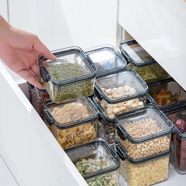 8pcs Transparent Acrylic Cereal Food/Pantry Storage'