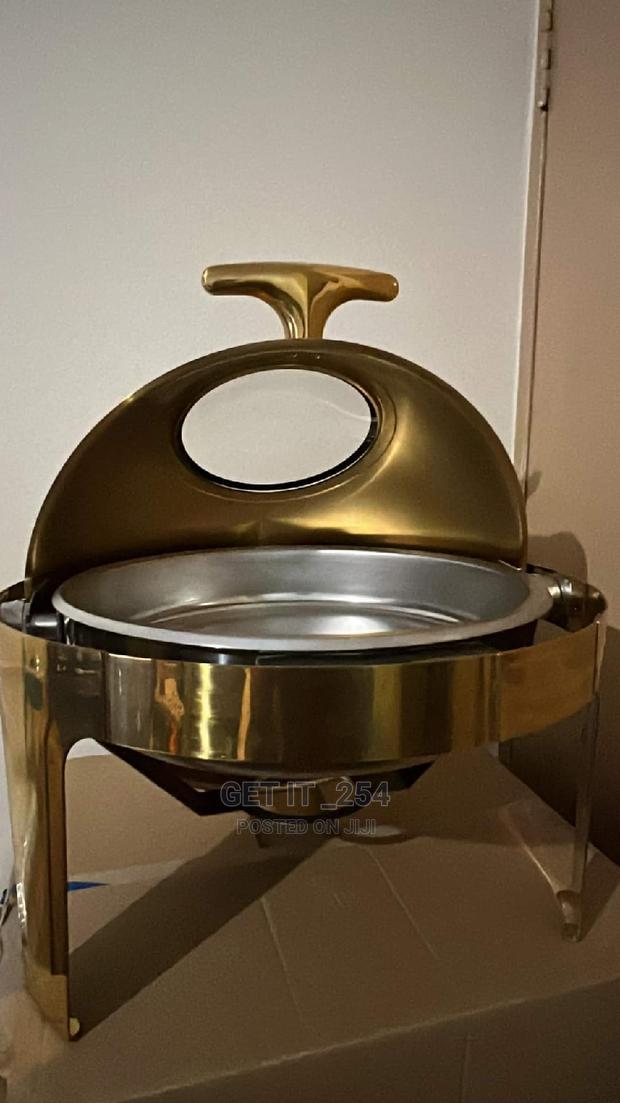 Gold Roll Top Chaffing Dish A