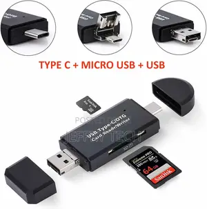 3 in 1 Type C/Micro USB/Lighning/USB OTG Adapter Micro SD TF