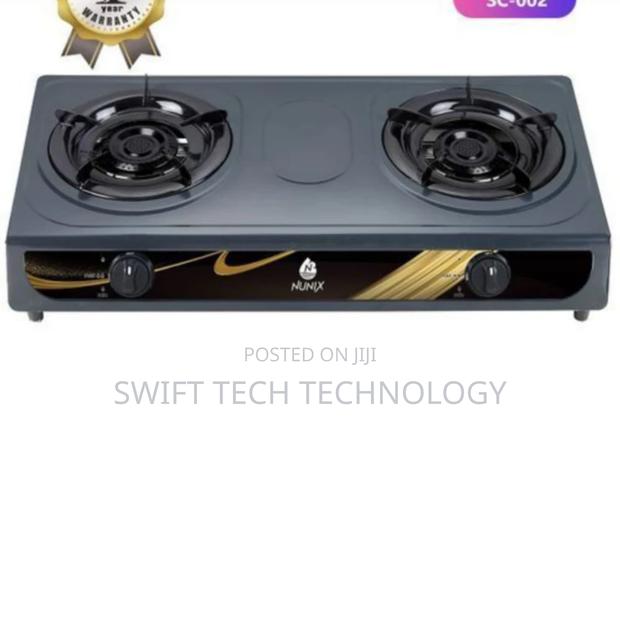 Nunix 2 Burner Table Top Black - main view