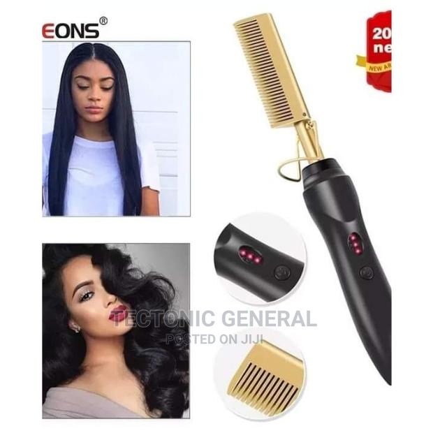 Gold Ceramic Professional Press Comb - main view