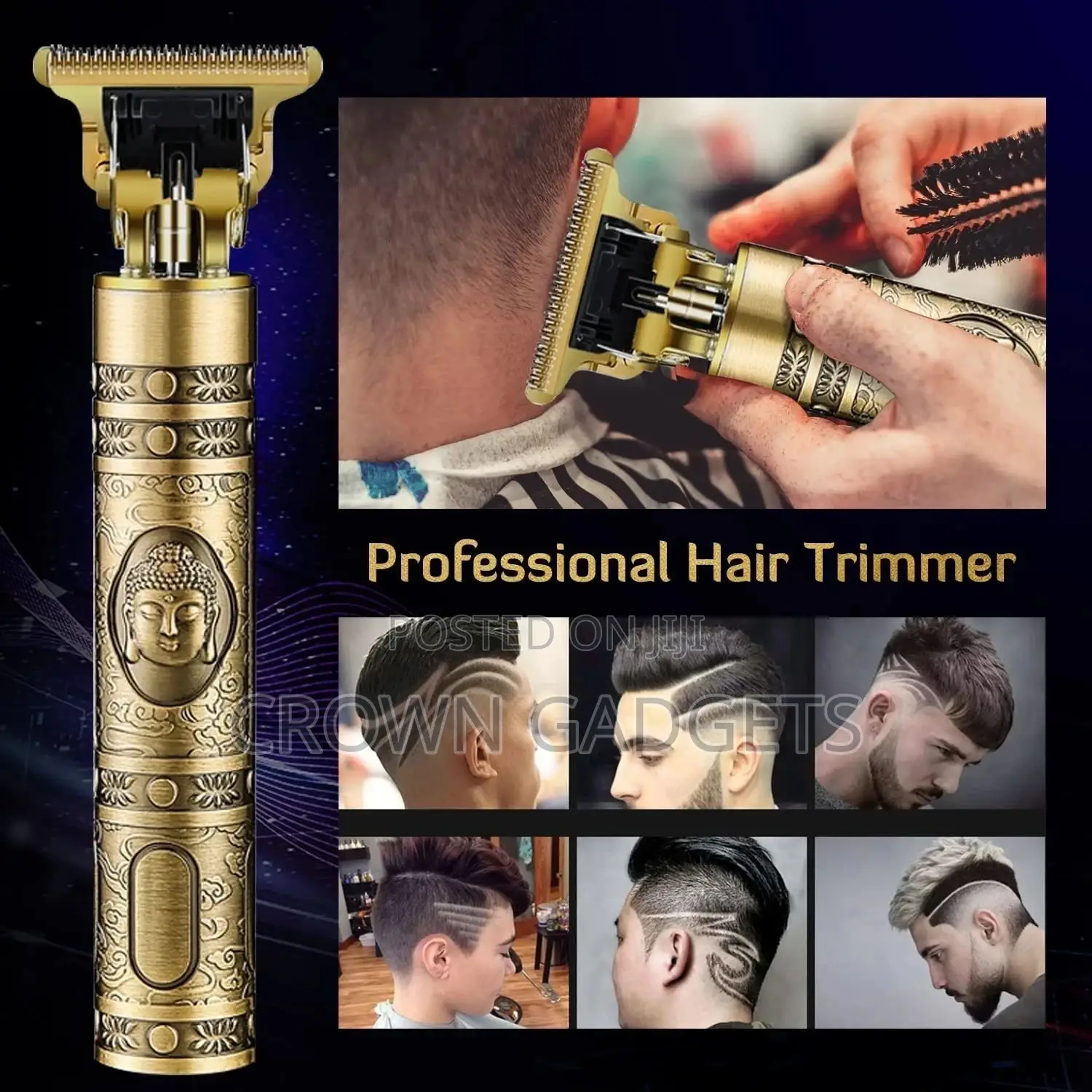 USB Charged Portable Vintage T9 Cordless Hair Trimmer/Shaver