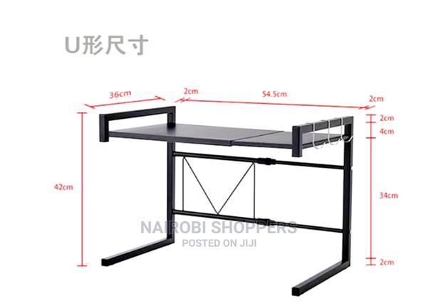 Metallic Microwave Stand Organizer