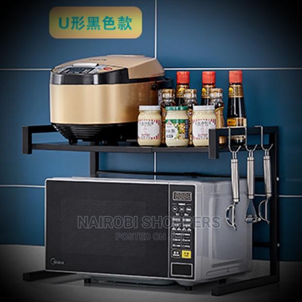 Metallic Microwave Stand Organizer - thumbnail 2