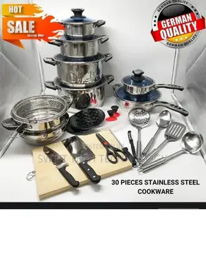 30pc Marwa Cookware Set Stainless