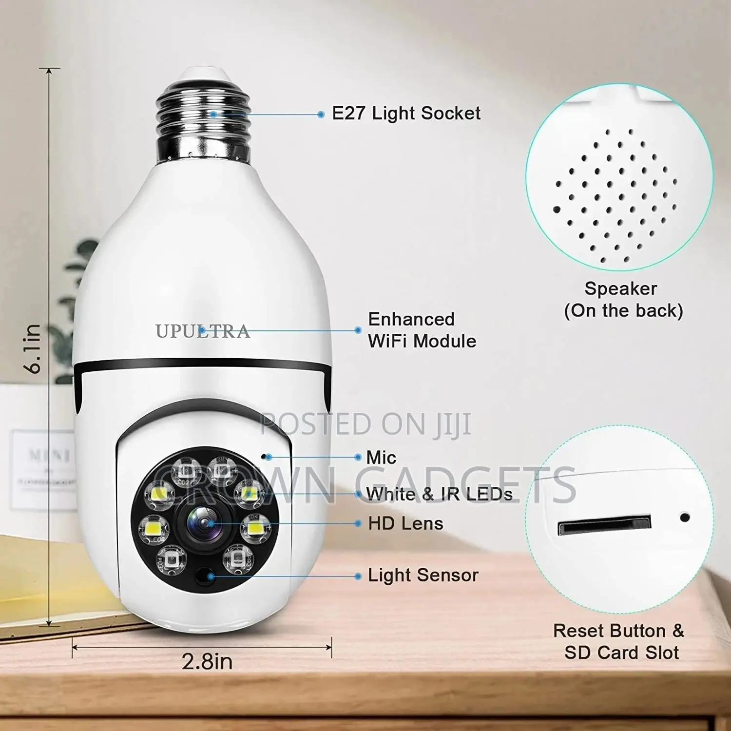 Generic 1080 Bulb Wi-Fi Outdoor Camera