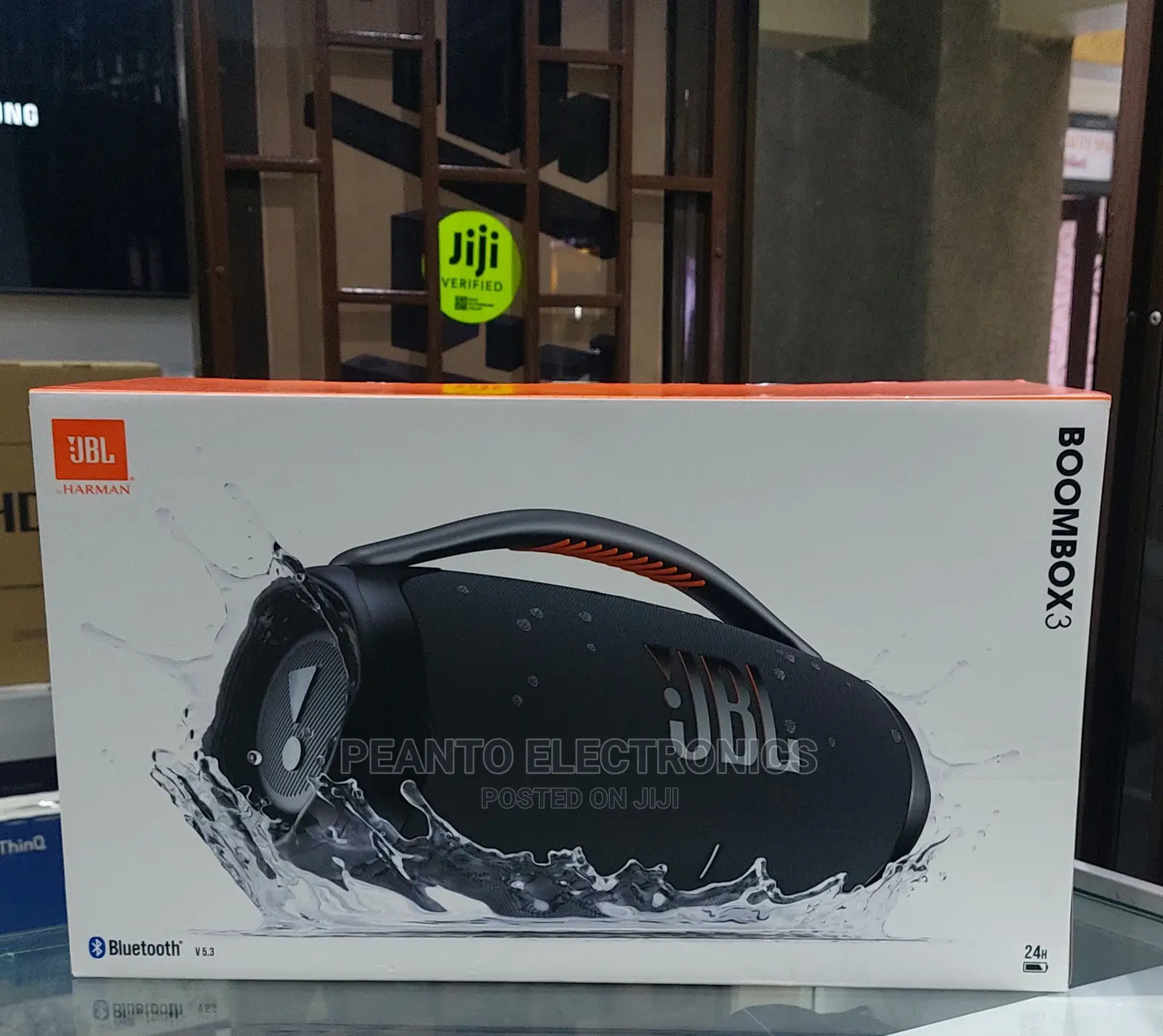 JBL Boombox 3 Portable Bluetooth Speaker - Black