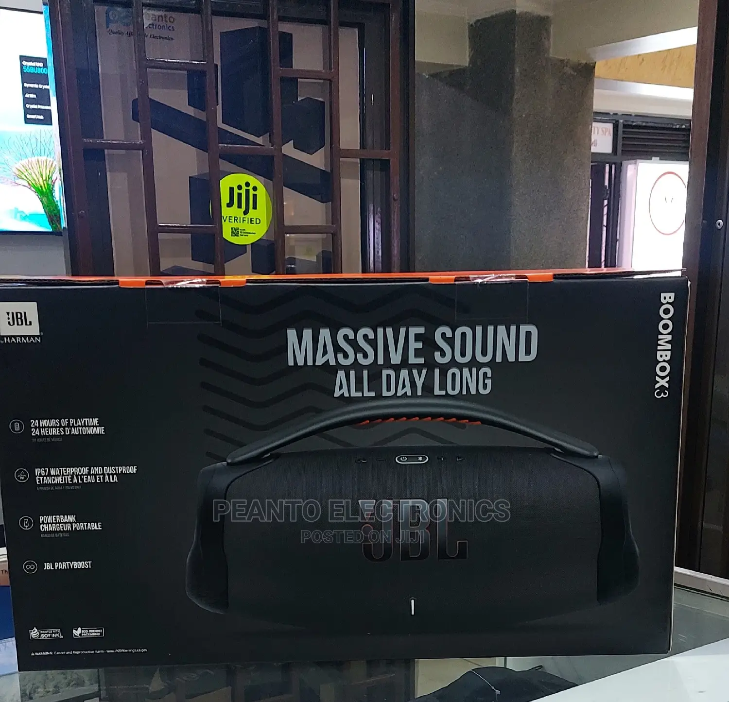 JBL Boombox 3 Portable Bluetooth Speaker - Black