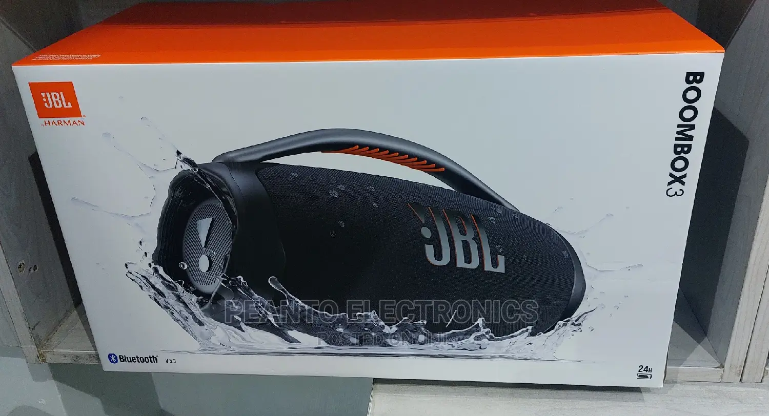 JBL Boombox 3 Portable Bluetooth Speaker - Black