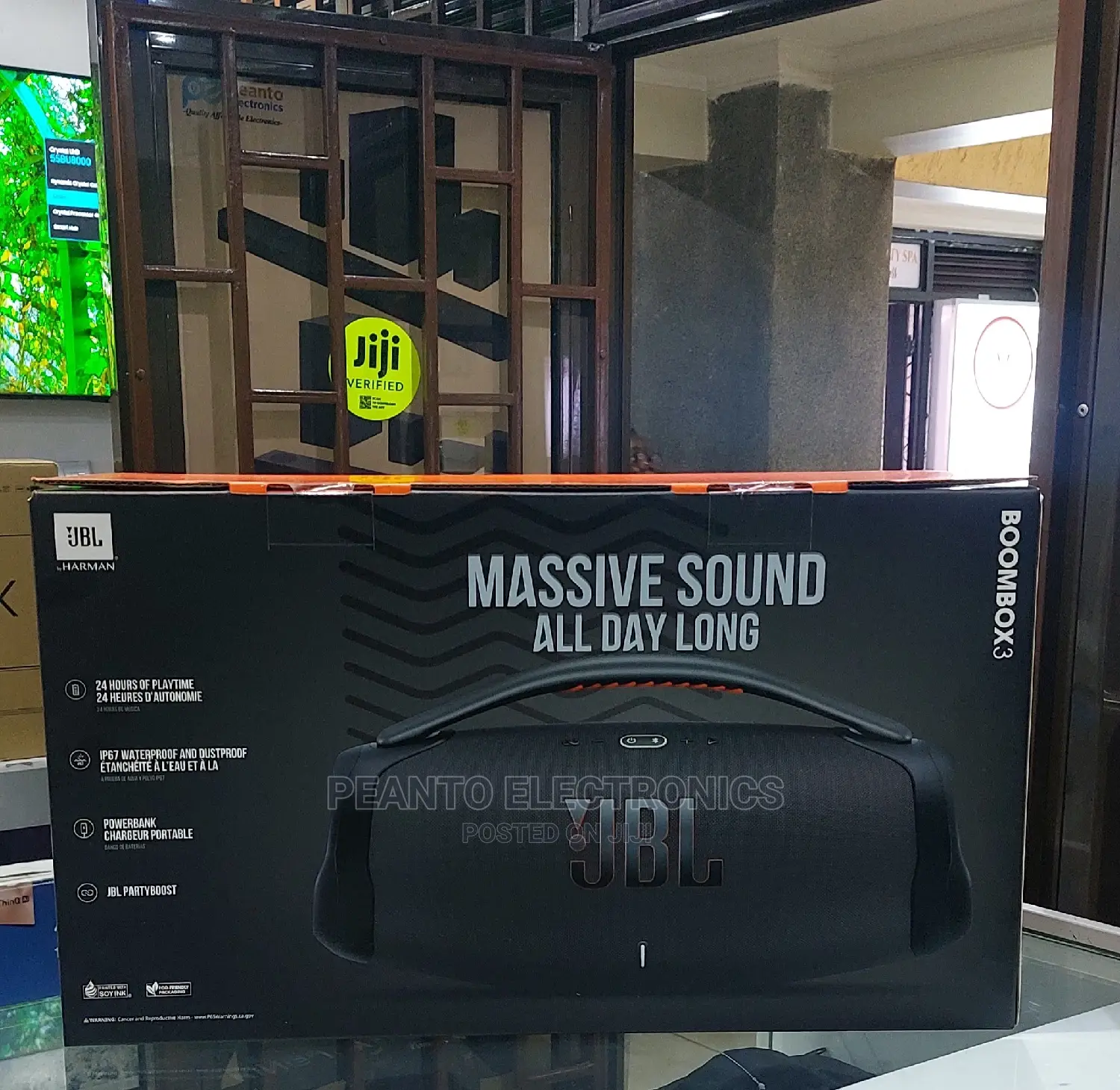 JBL Boombox 3 Portable Bluetooth Speaker - Black