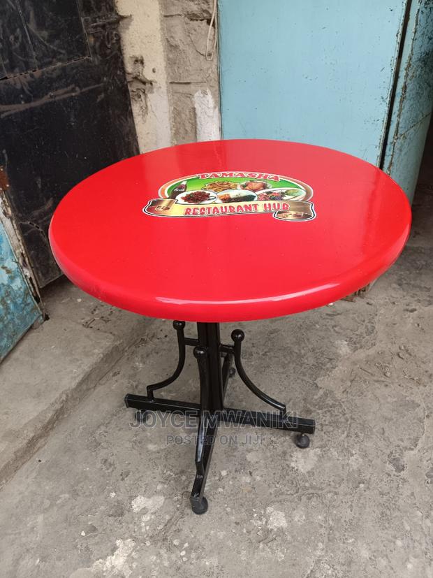 Restaurant Marble Table With Logo - main view