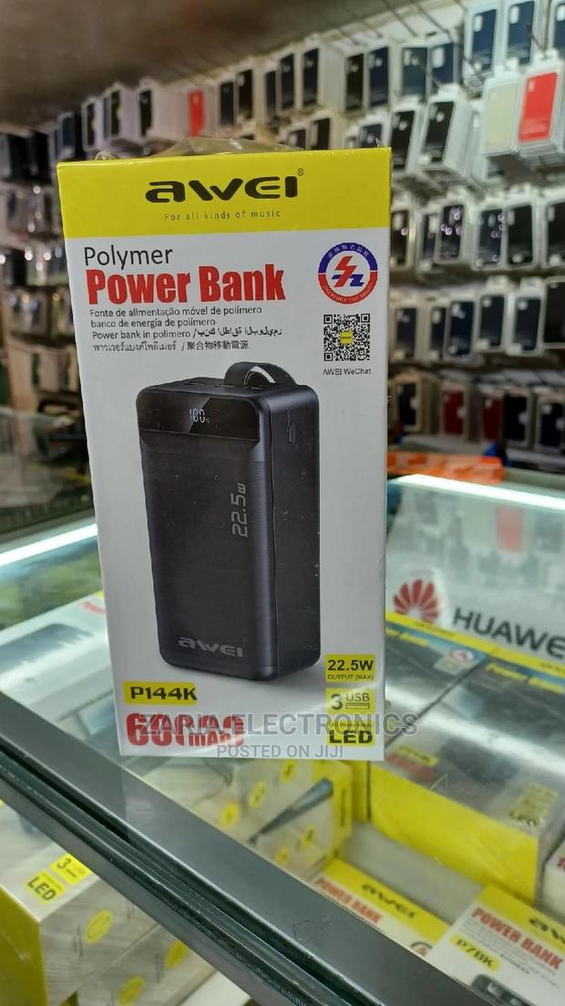 Awei Power Bank 60000mah 22.5watts, Original