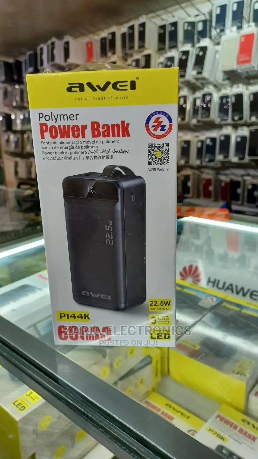 Awei Power Bank 60000mah 22.5watts, Original
